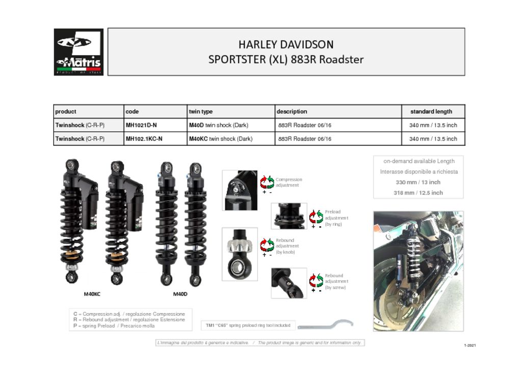 thumbnail of Harley Davidson Sportster (XL) 883R Roadster 06-16 web